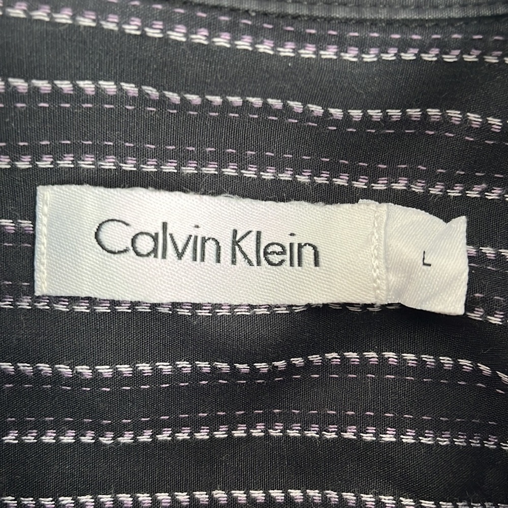 Calvin Klein Woven Stripe Button Down Shirt - Picture 3 of 5